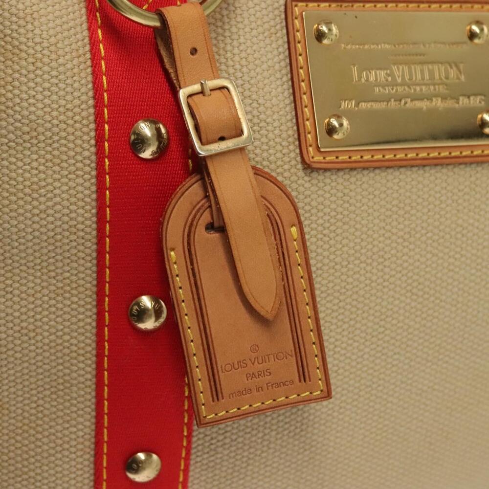 LOUIS VUITTON Antigua Cabas MM Tote Bag Beige Red M40035 - Picture 15 of 16